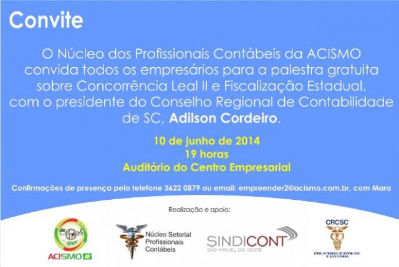 Presidente do Conselho Regional de Contabilidade palestra a empresários e contadores da região