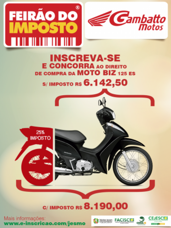 Feirão do Imposto é no próximo sábado, dia 13