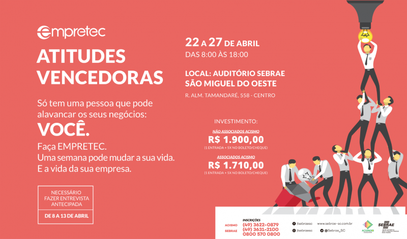 ?Acismo e Sebrae realizam mais uma edição do Empretec
