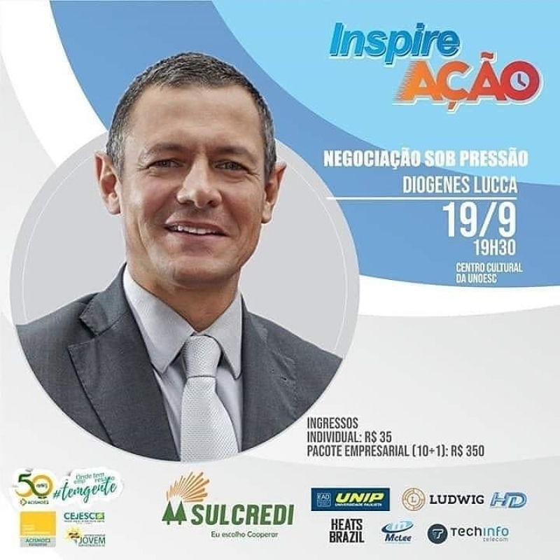 ?InspireAção trará Diogenes Lucca