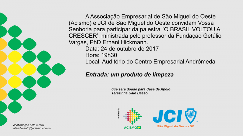 ?Palestra aborda retomada crescimento do Brasil