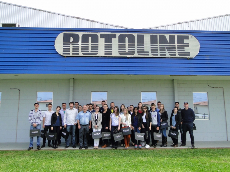 Vencedores do 2º AdministrAção realizam visitam técnica a Rotoline