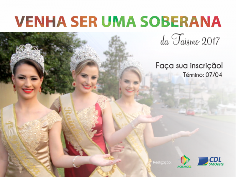 ?Prorrogadas inscrições para candidatas a corte da Faismo 2017