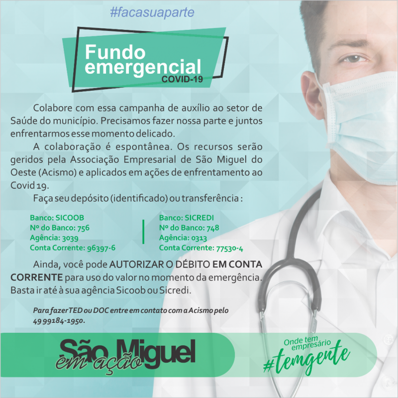 Projeto São Miguel em Ação lança fundo emergencial de enfrentamento do COVID-19